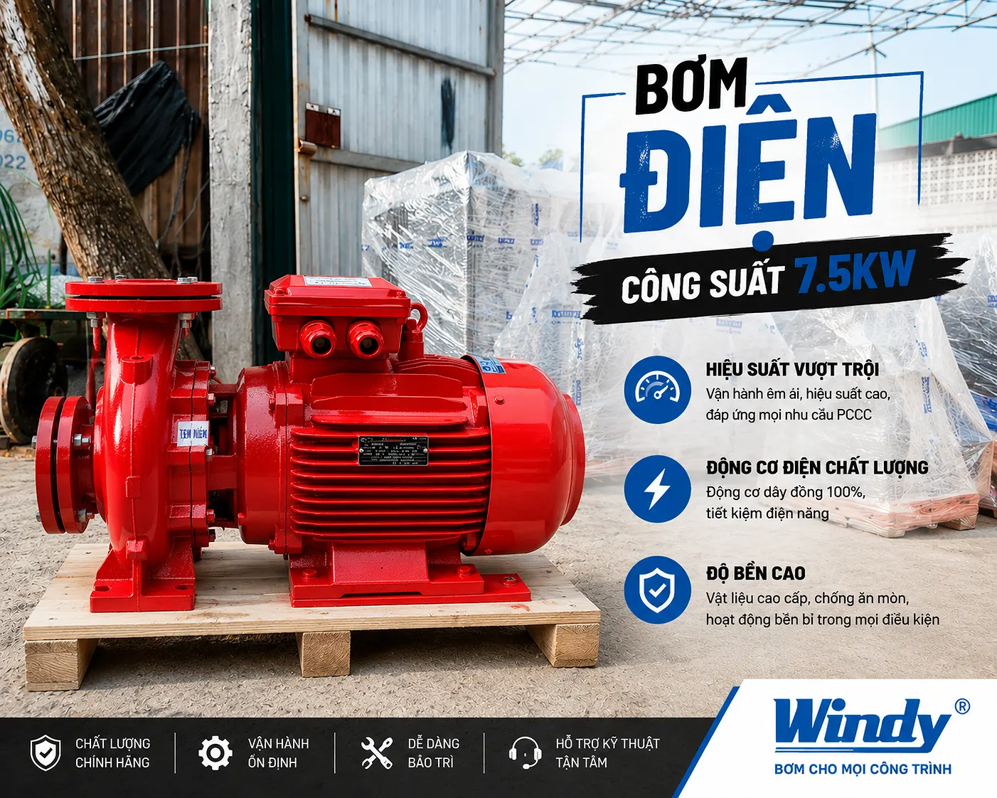 Windy – Thương hiệu bơm PCCC chất lượng, hiệu quả